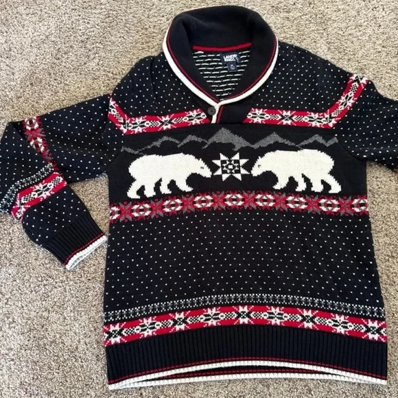 Lands' End Sweater Fair Isle Polar Bear Wool Blend
Men’s Medium/ Women’s L/XL - Picture 12 of 12